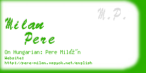 milan pere business card